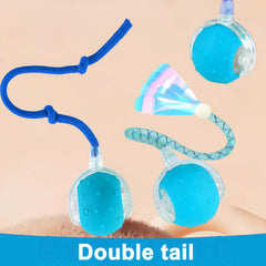 Hahbabya Interactive Cat Ball elastic tail shows lifelike prey movement.
