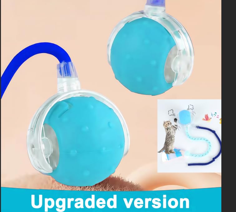 Hahbabya Interactive Cat Ball side view highlights sleek indoor design.