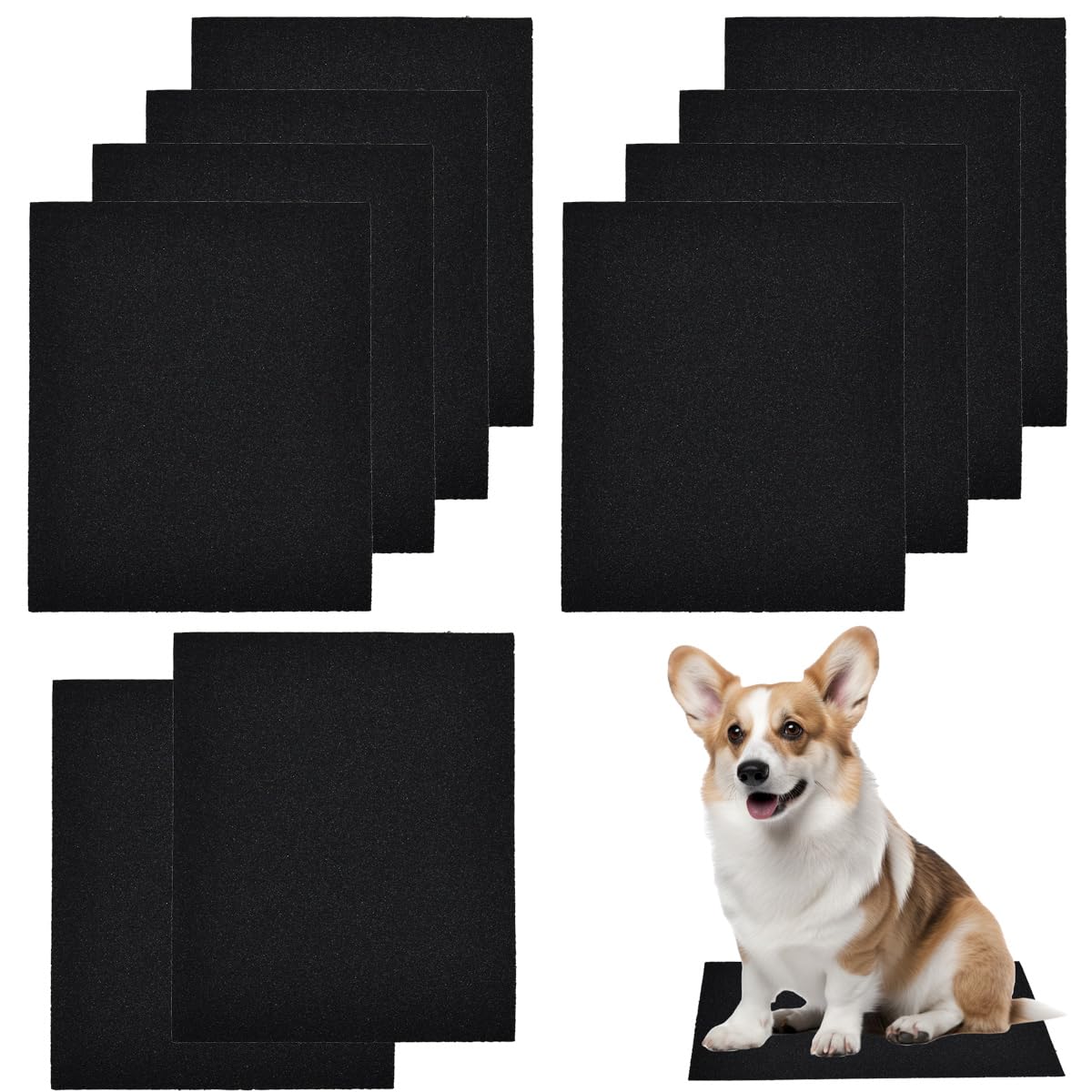 HAISENGO dog nail scratch board sandpaper sheet, 11x9 inch pack ready for easy replacement