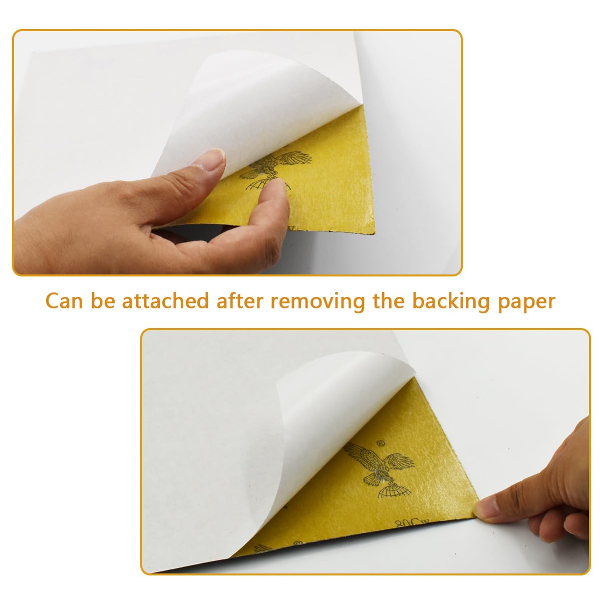HAISENGO sandpaper sheet with strong adhesive backing for secure nail maintenance