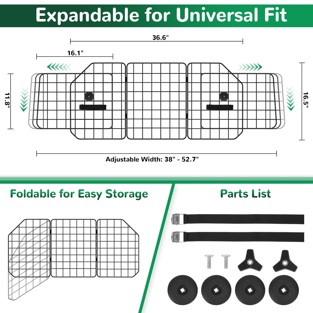 HAITRAL universal-fit barrier side panels extended for flexible vehicle fit
