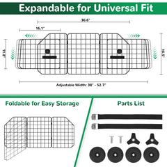 HAITRAL universal-fit barrier side panels extended for flexible vehicle fit