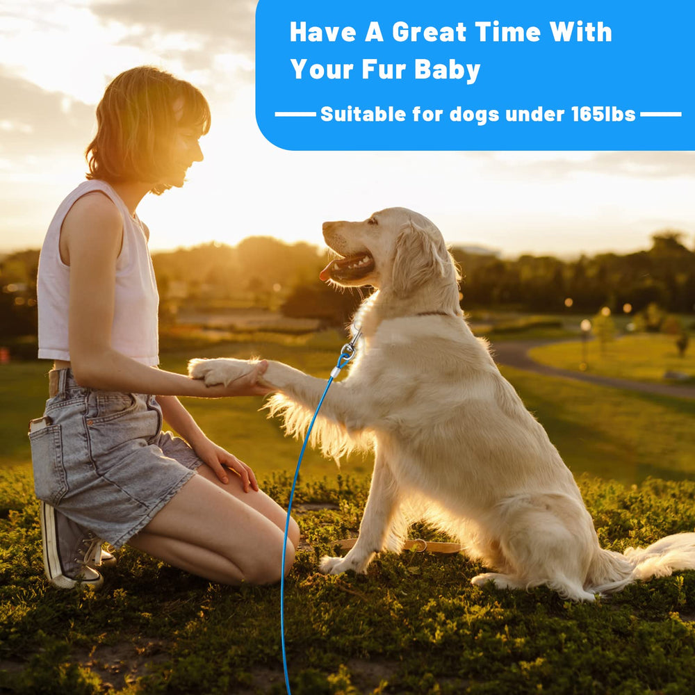 HaiYUAN dog tie out cable PVC-covered exterior for weatherproof durability.