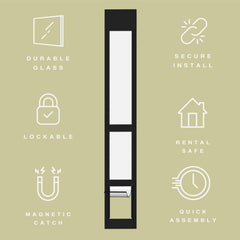 Hakuna Pets locking panel close-up shows secure pet access control