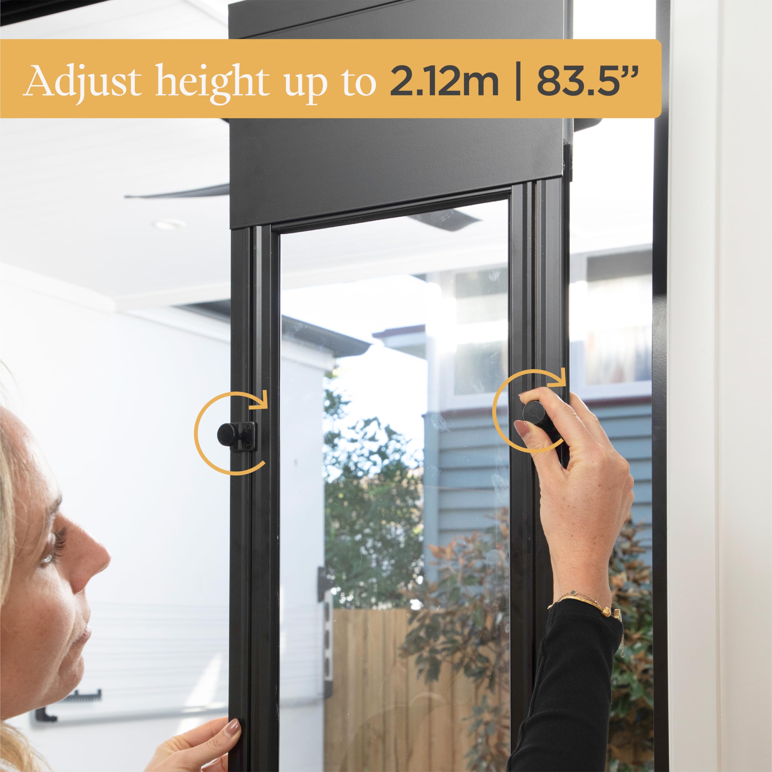 Hakuna Pets tempered glass panel view provides unobstructed outdoor sightline