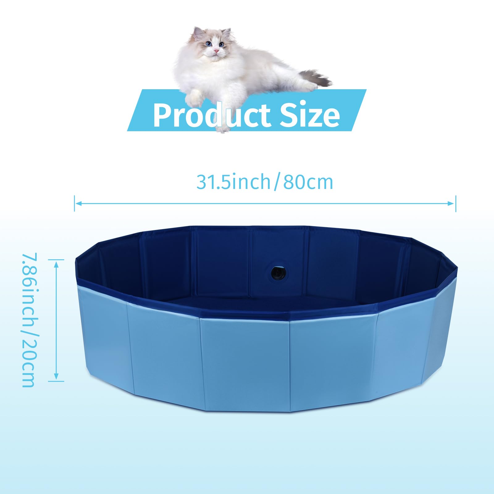 HALAGAS whelping pool for cats blue doubles as bath pool for soaking