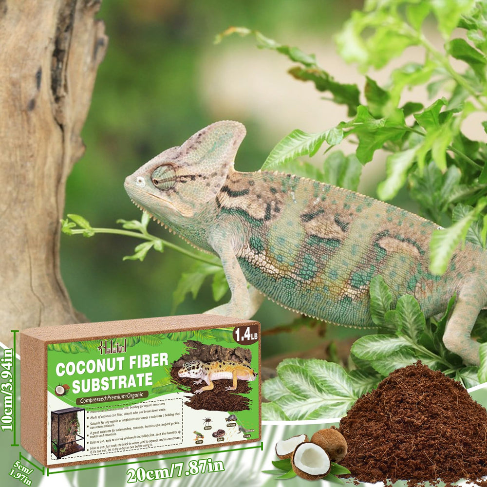 Halatool coconut fiber substrate bag storage for clean, reusable reptile bedding