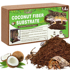 Halatool coconut fiber substrate brick raw ready to hydrate for terrarium use
