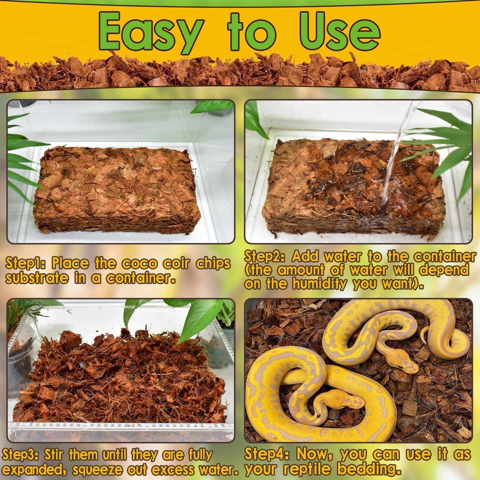 Halatool easy soak bedding enables quick setup.