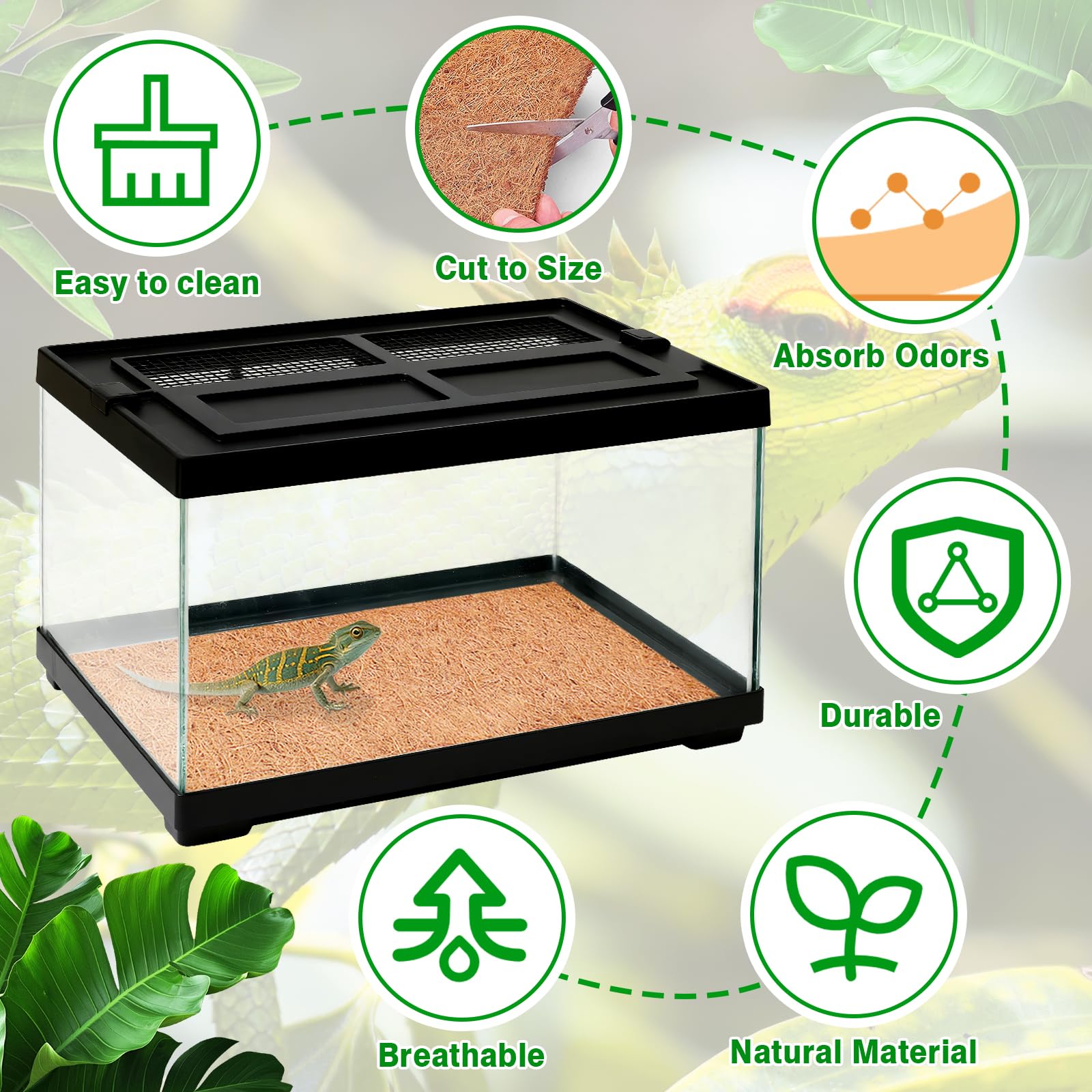 Halatool reptile carpet 12x30 cut-to-fit edge demonstrates trim-friendly design.