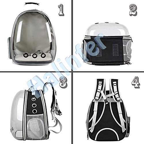 halinfer Back Expandable Cat Backpack Carrier expandable back panel creates extra space for relaxing outdoor trips.