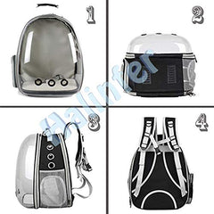 halinfer Back Expandable Cat Backpack Carrier expandable back panel creates extra space for relaxing outdoor trips.