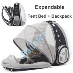 halinfer Back Expandable Cat Backpack Carrier lightweight eco-friendly shell enhances portability for adventures.