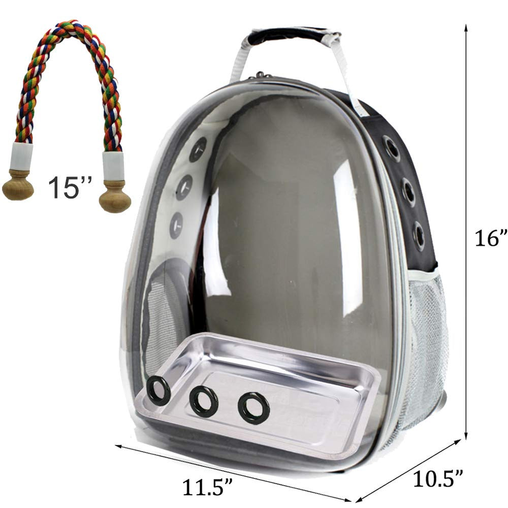halinfer Bird Traval Carrier Backpack transparent shell for easy checks