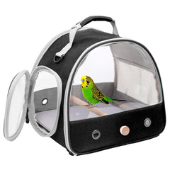 halinfer bird travel carrier with side window for easy view during travel