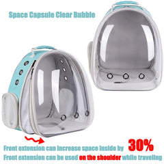 halinfer cat-backpack-bubble-window-visual-space shows the bubble window for pet visibility.