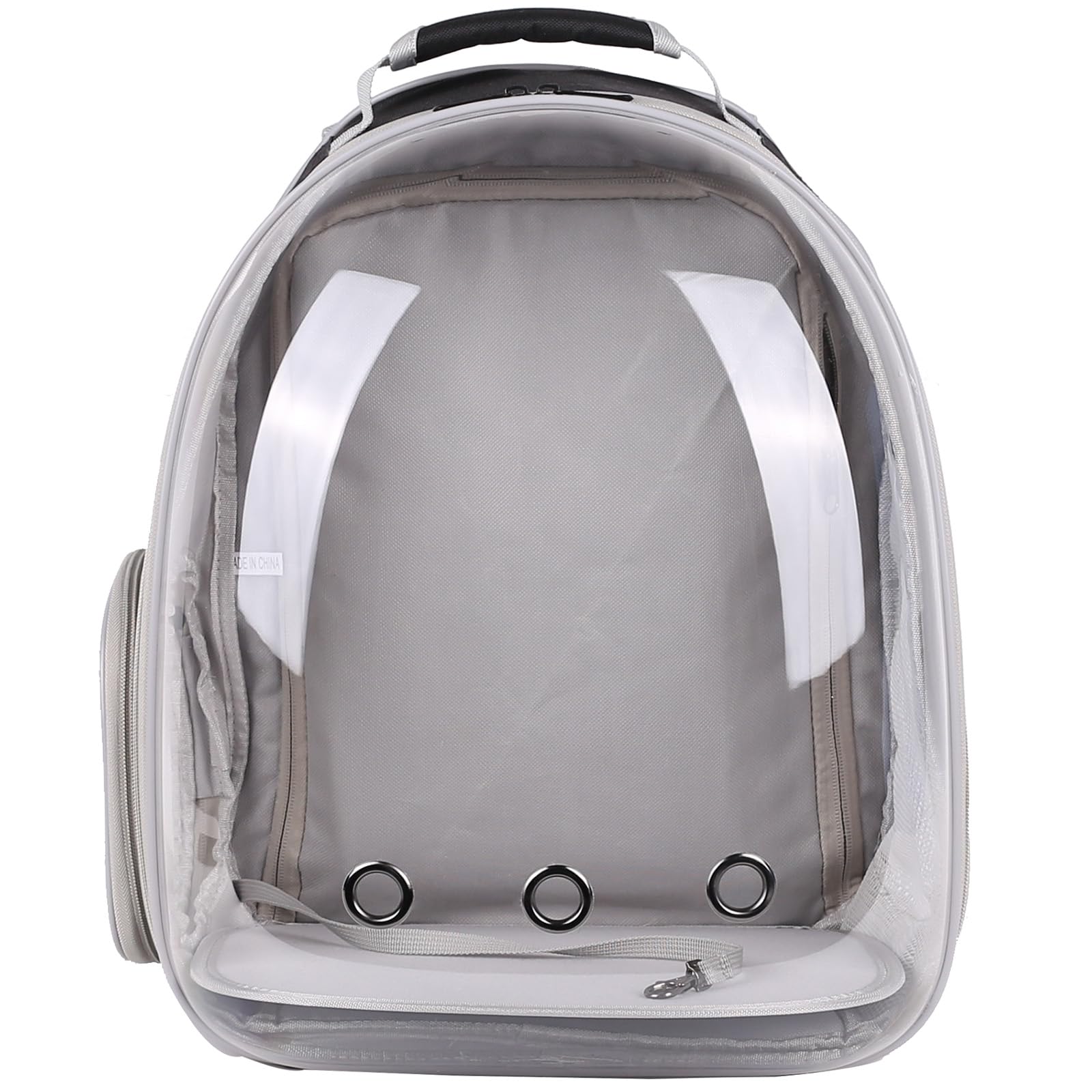 Halinfer dual-extension pet backpack bubble window highlights transparent bubble for curious pets.