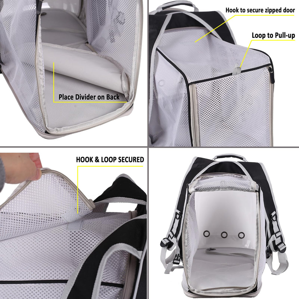 Halinfer shoulder-wearable design provides hands-free transport for adventures.