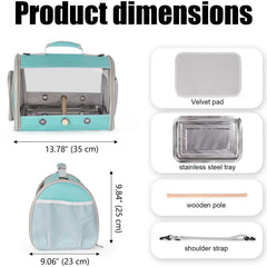 halinfer long-tail travel carrier side ventilation demonstrates airy transport for birds.