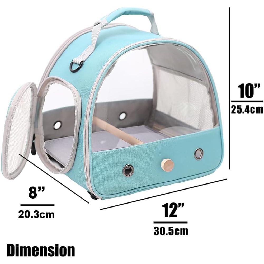 halinfer parrot-parakeet-carrier top-handle enables one-handed carrying during vet visits