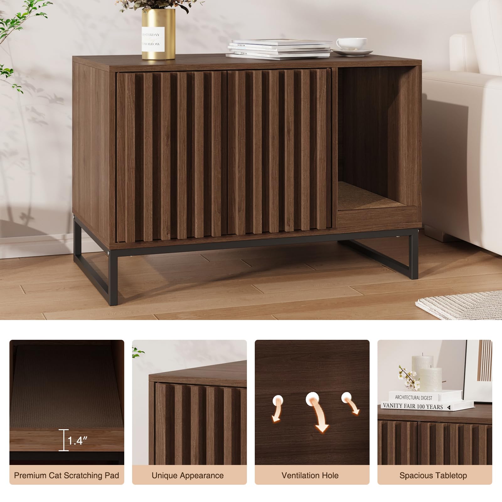 Halitaa cat litter box enclosure assembly process indicates sturdy hardware