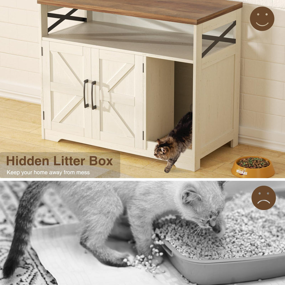 Halitaa cat litter box enclosure dimensions 31 by 17 by 28.5 inches.