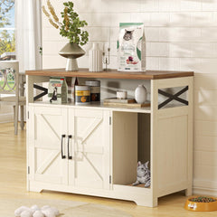 Halitaa cat litter box enclosure front view shows privacy and odor containment.