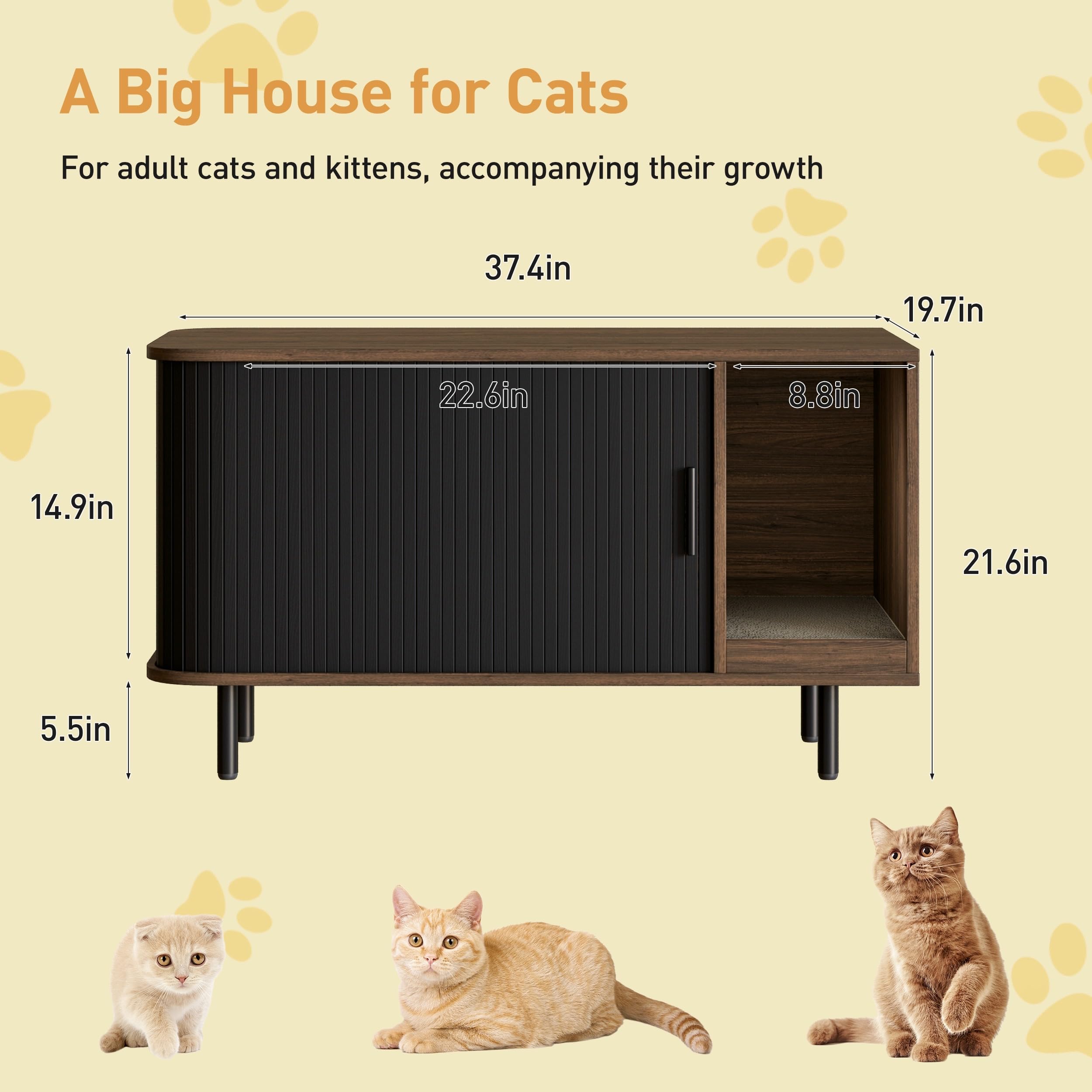 Halitaa enclosure entrance with built-in scratch pad for paw-friendly use