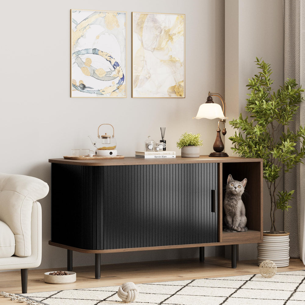 Halitaa cat furniture doubles as side table in a living room setup