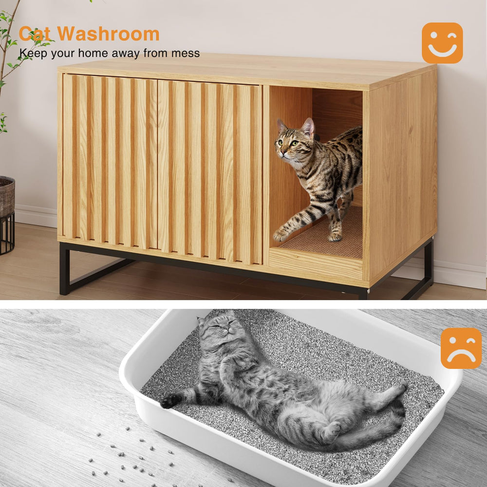 Halitaa enclosure countertop ideal for decor while housing a litter box