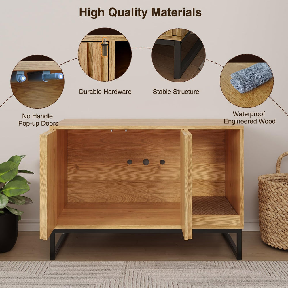 Halitaa private design highlights privacy for the cat's litter area