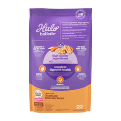 Halo Holistic cage-free chicken pieces image highlights premium protein for small-breed meals.