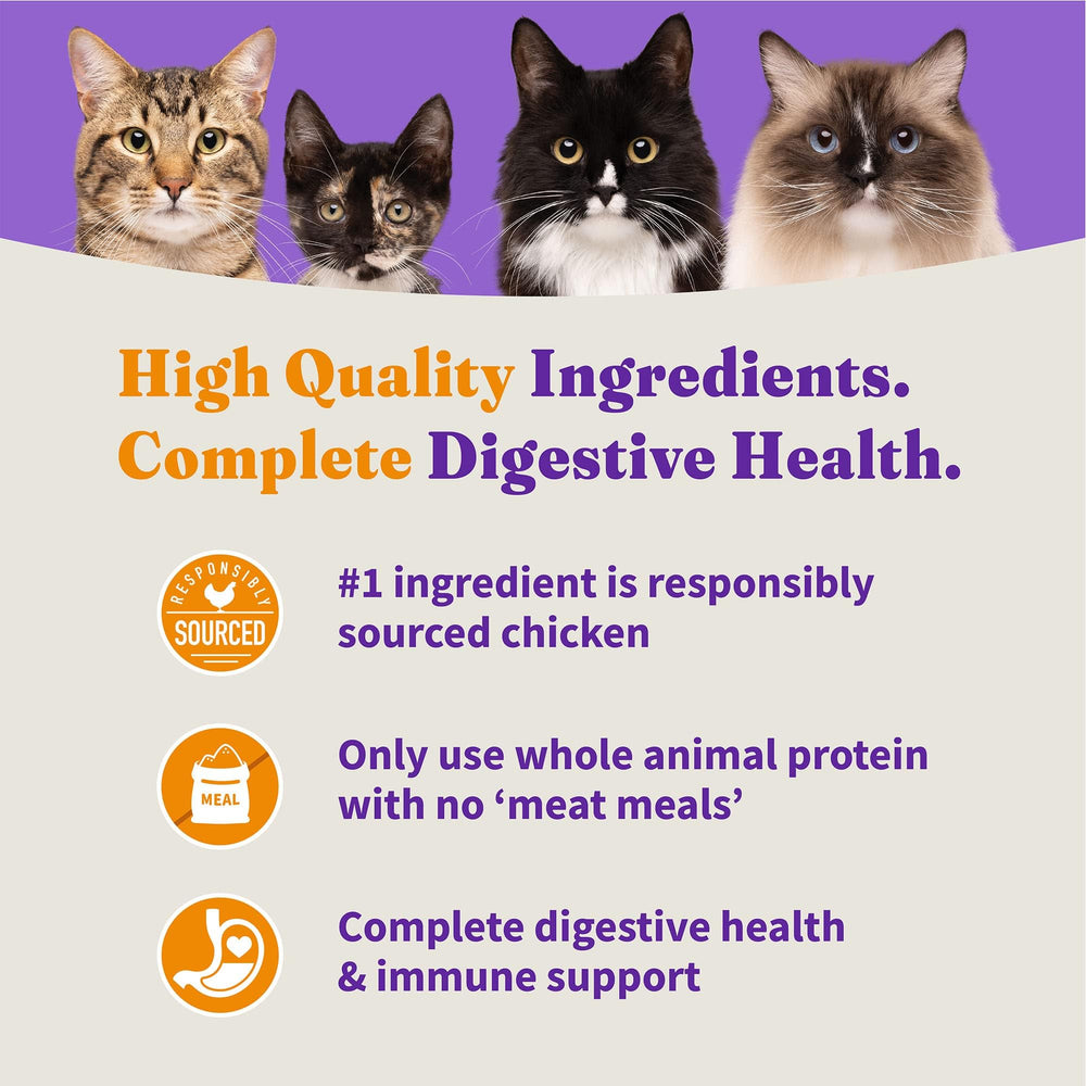 Halo Holistic full nutrition panel illustrates vitamins minerals for adult cats