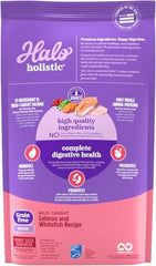 Halo Holistic kitten food kibble-closeup-salmon highlights real salmon as first ingredient