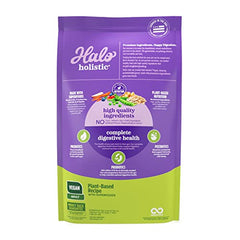 Halo Holistic Vegan dog food bowl showing balanced nutrition for a healthy coat.