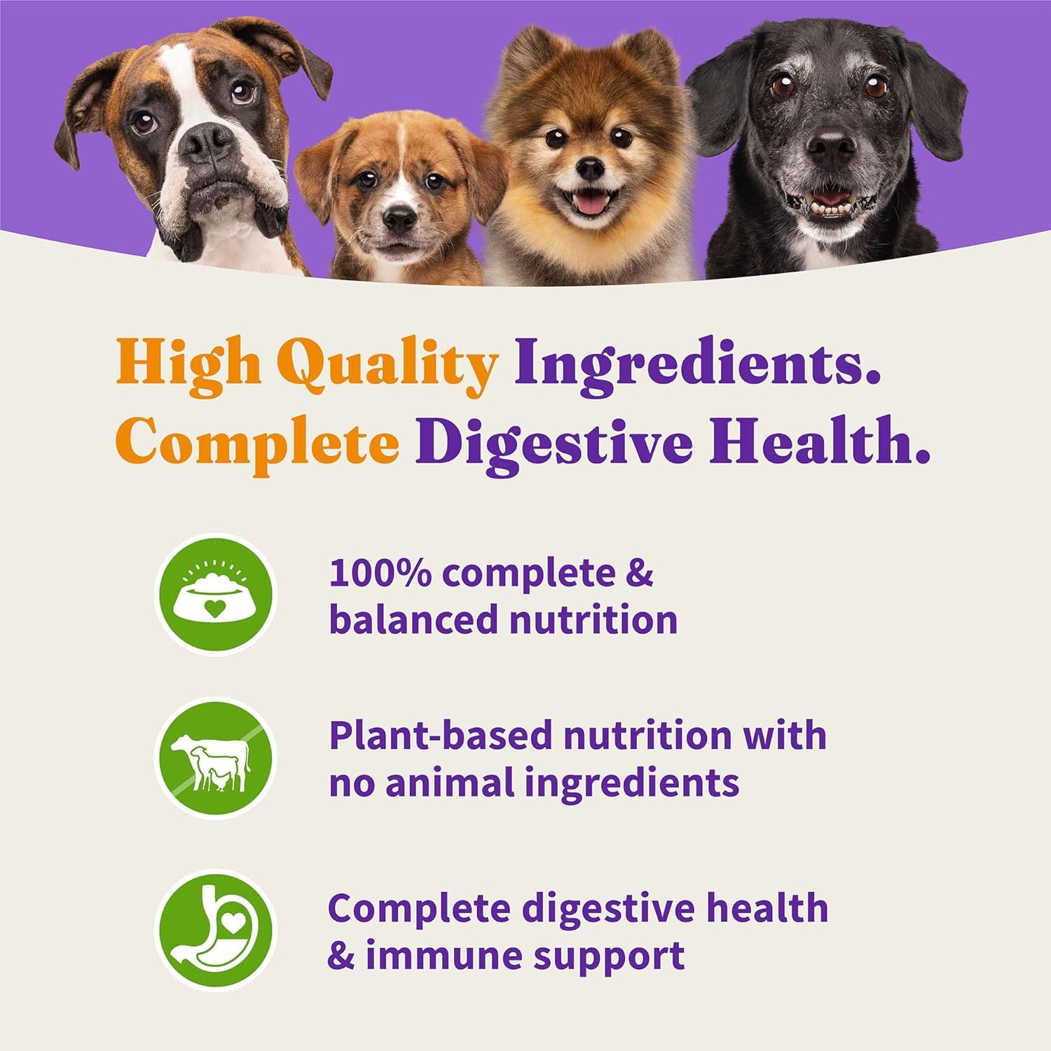 Halo Holistic Vegan ingredients list featuring non-GMO plant sources.