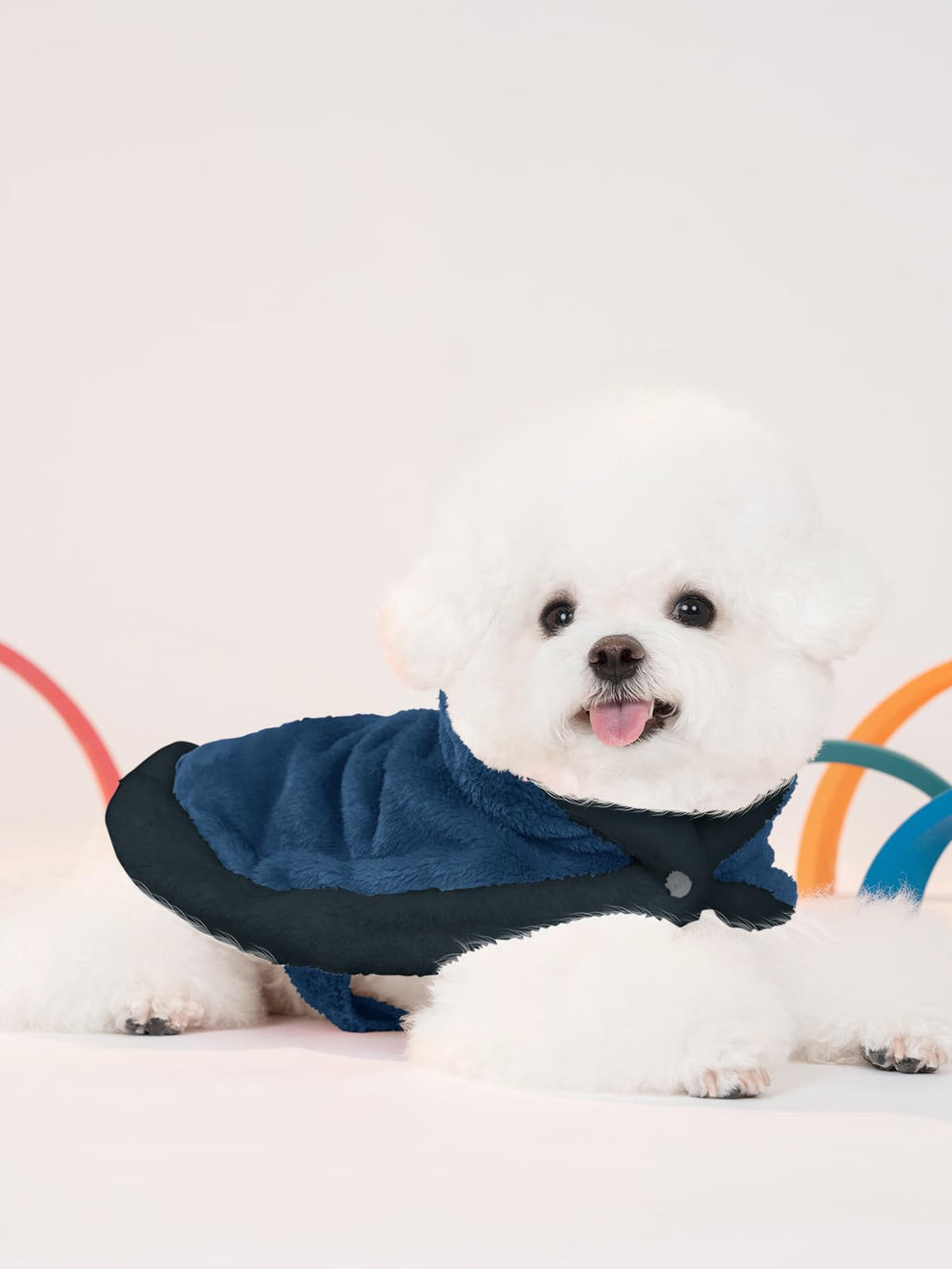 Haloumoning dog fleece hoodie close-up fabric highlights plush softness