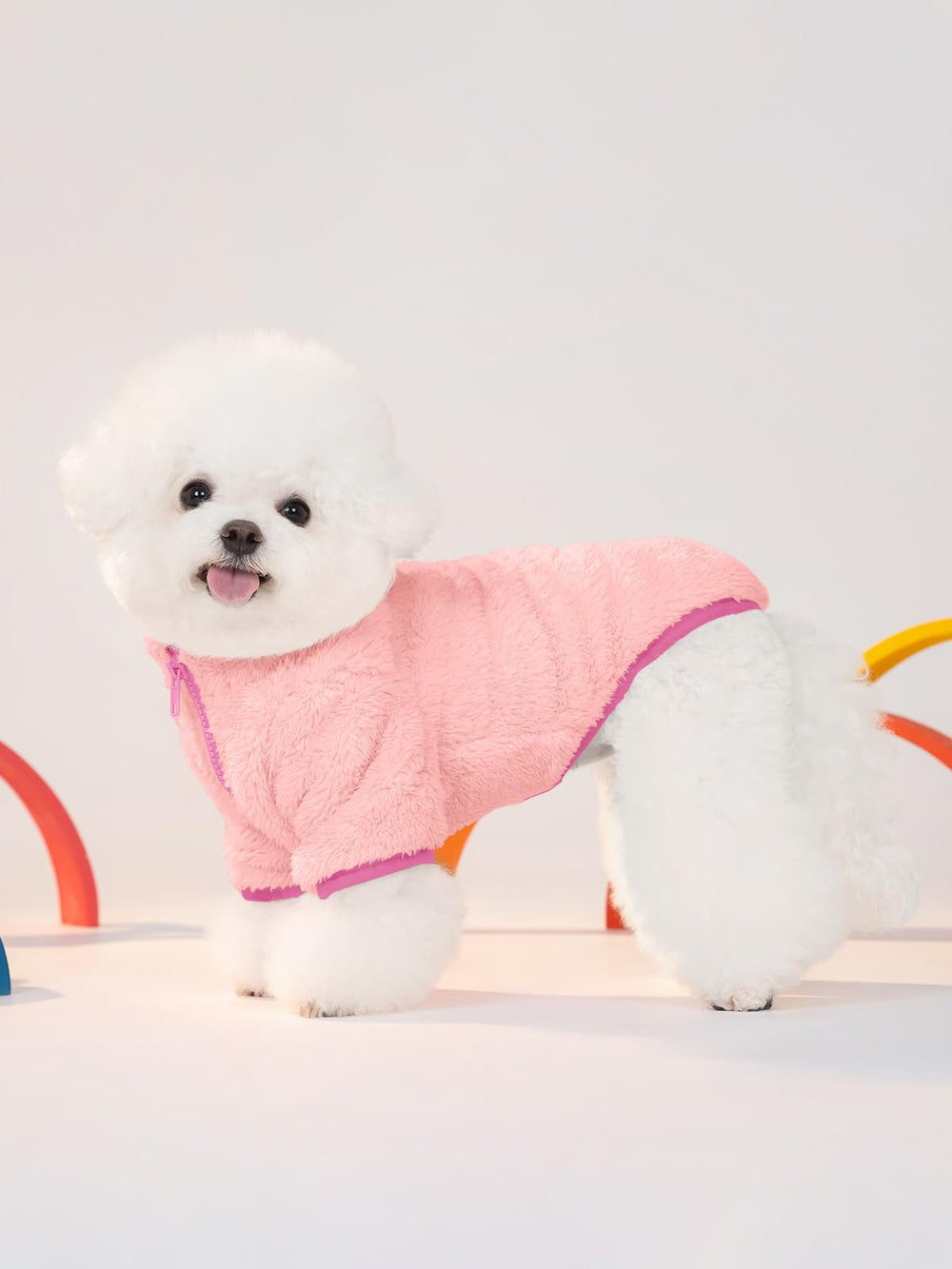 Haloumoning dogs fleece coat chest measurement guide for perfect fit.