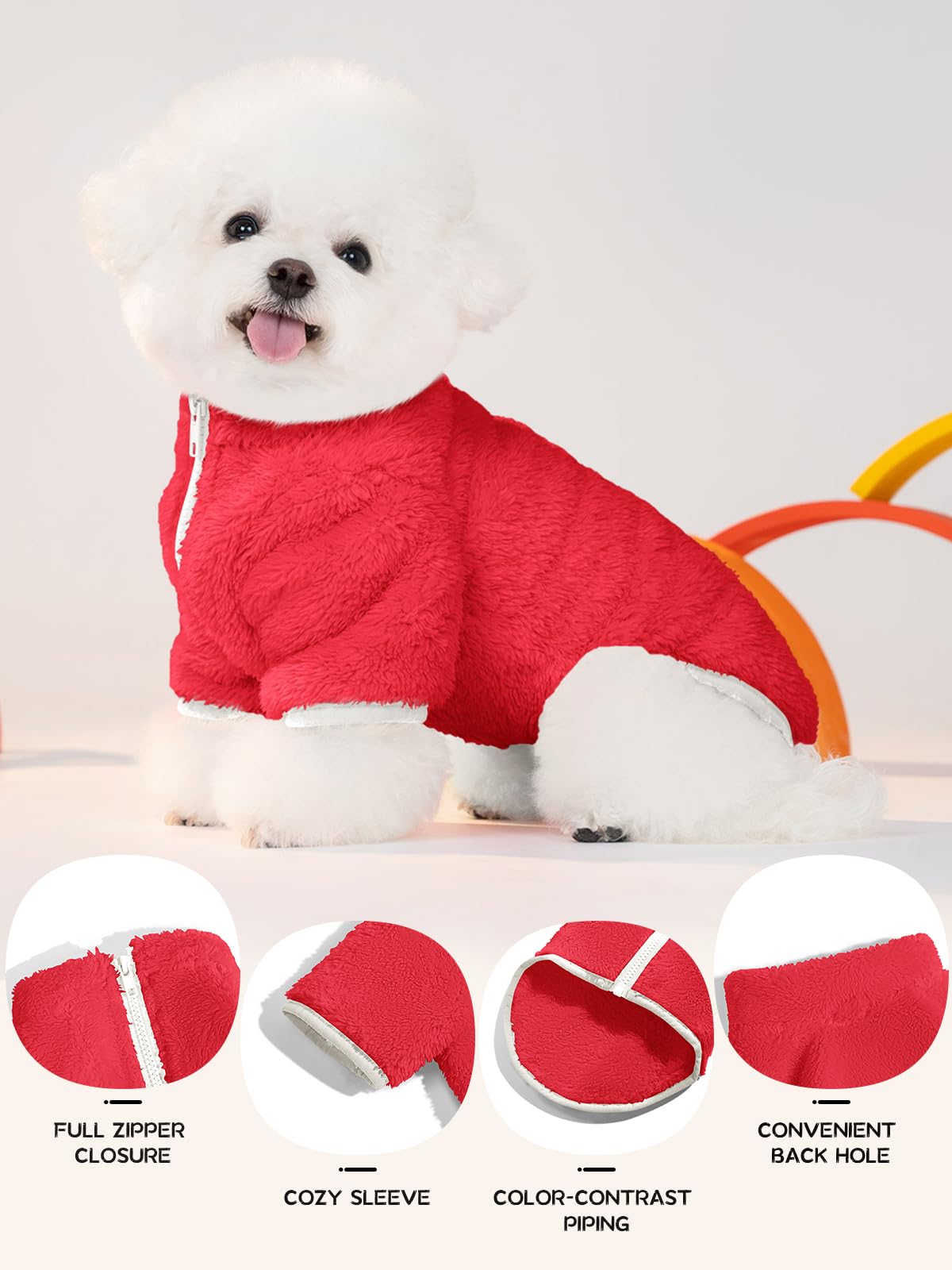 Haloumoning dogs fleece winter coat available color options for outfits