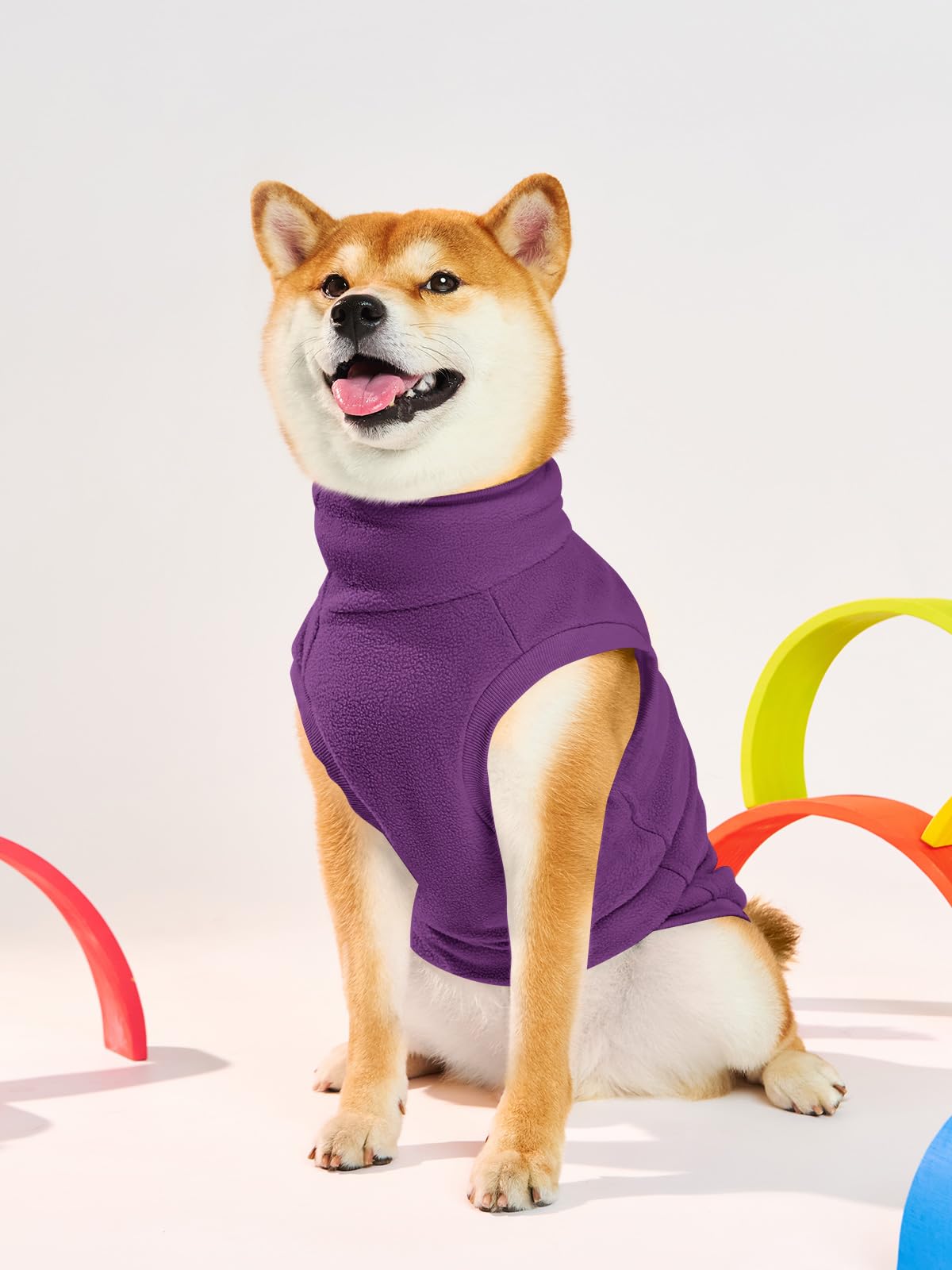 Haloumoning fleece dog sweater close-up fabric texture emphasizing softness and warmth.