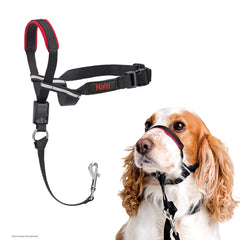 Halti OptiFit headcollar with adjustable nose band for a personalized, comfortable fit.