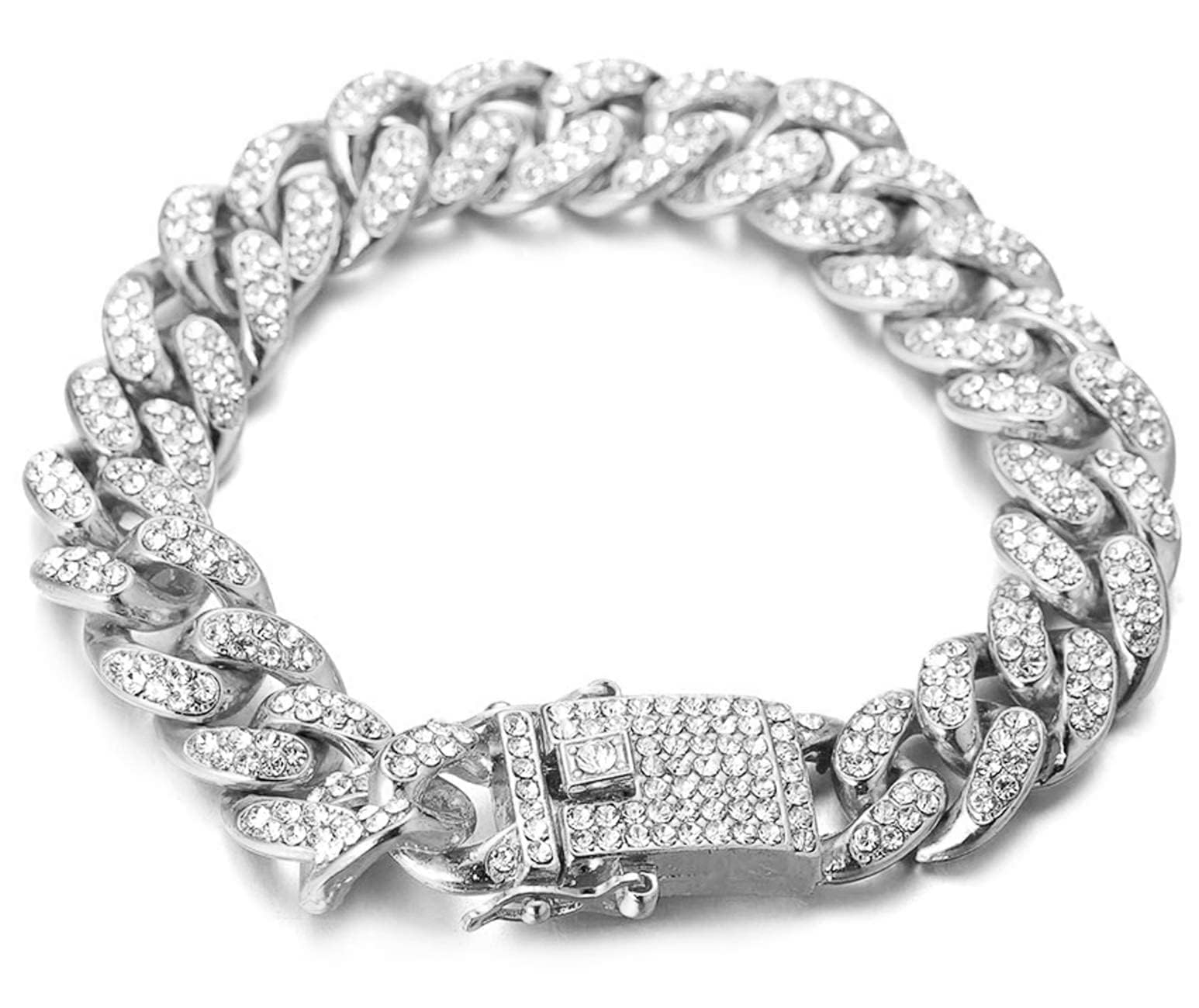Halukakah cat collar platinum plated 16in closeup shows durable glamorous finish for everyday wear.