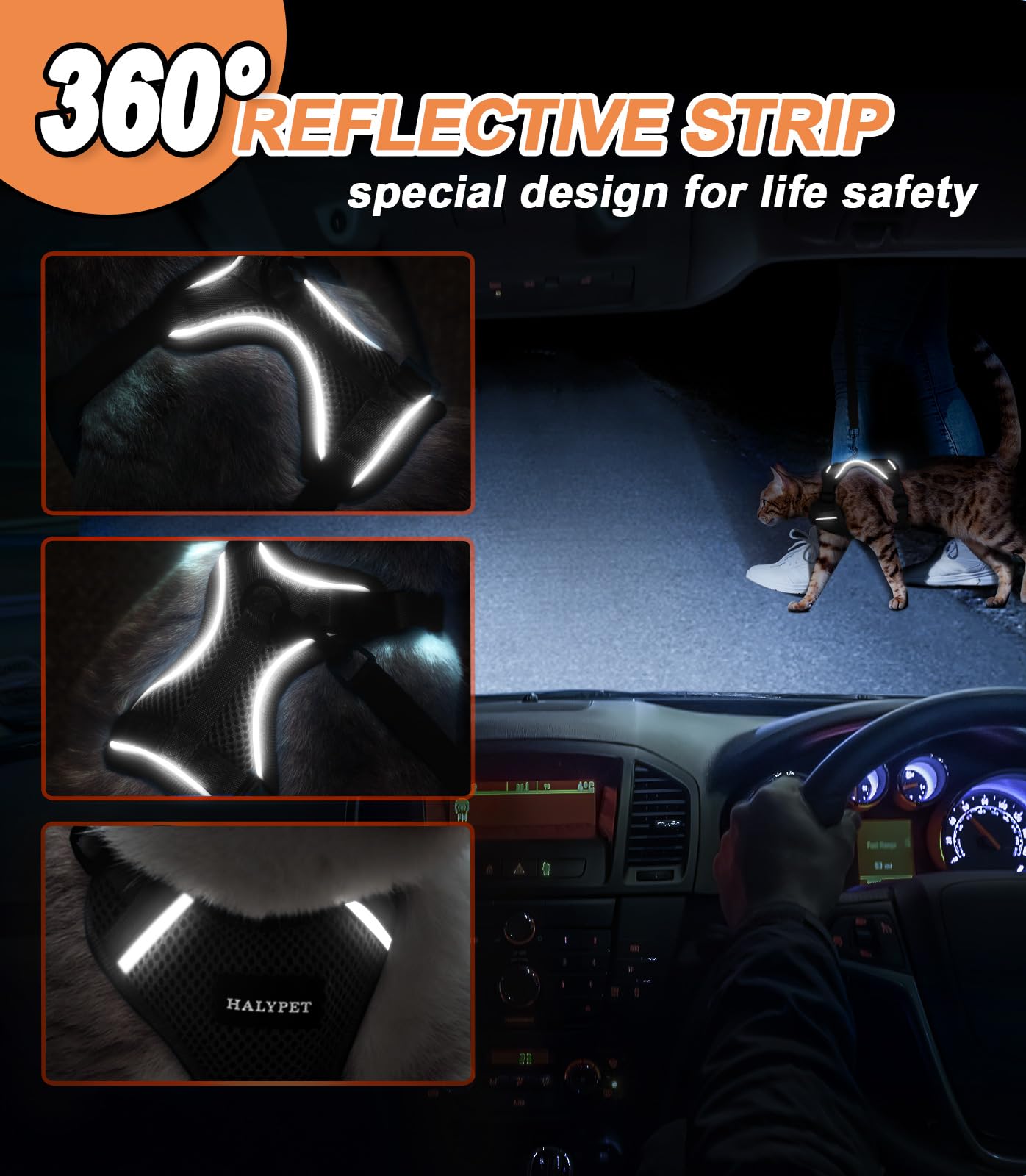 Halypet H200 Pro breathable mesh vest promotes day-long comfort
