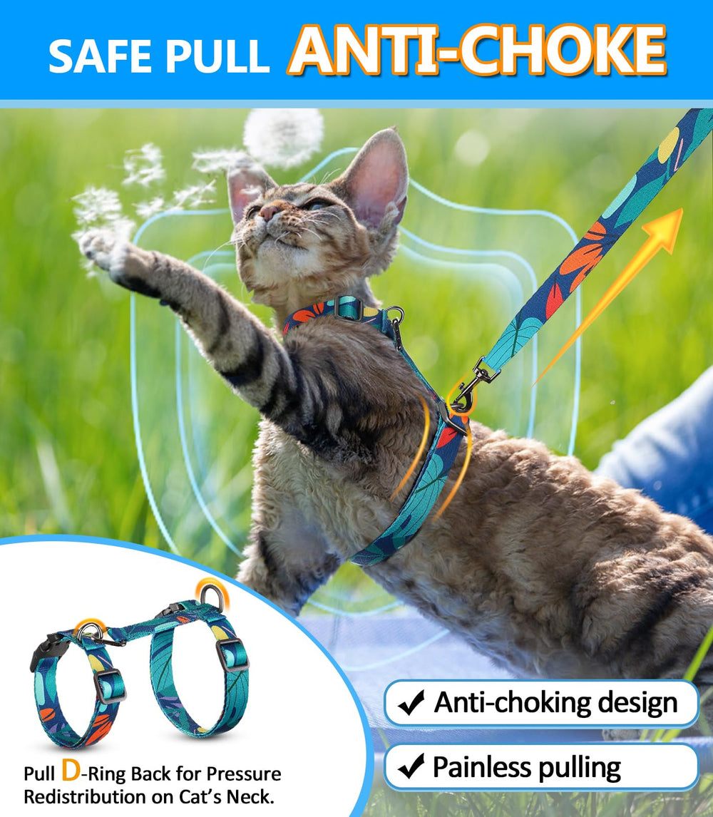 Halypet large-cat friendly harness shows flexible fit across sizes
