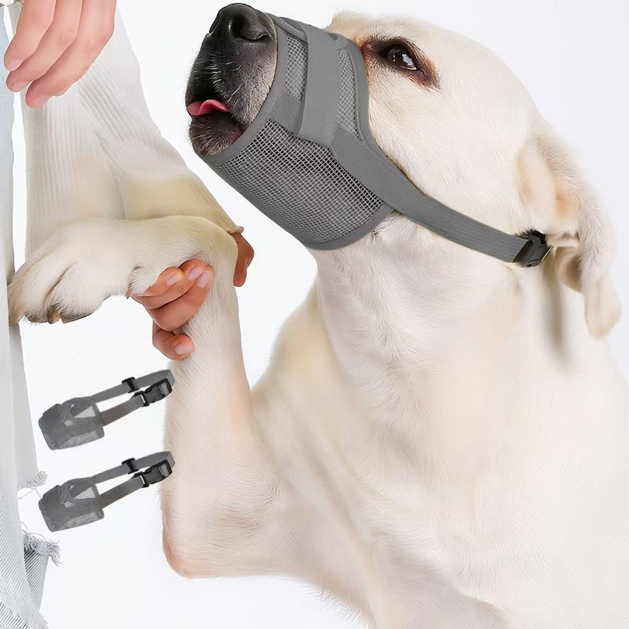 Hamibus soft mesh dog muzzle breathable comfort for grooming and daily walks.