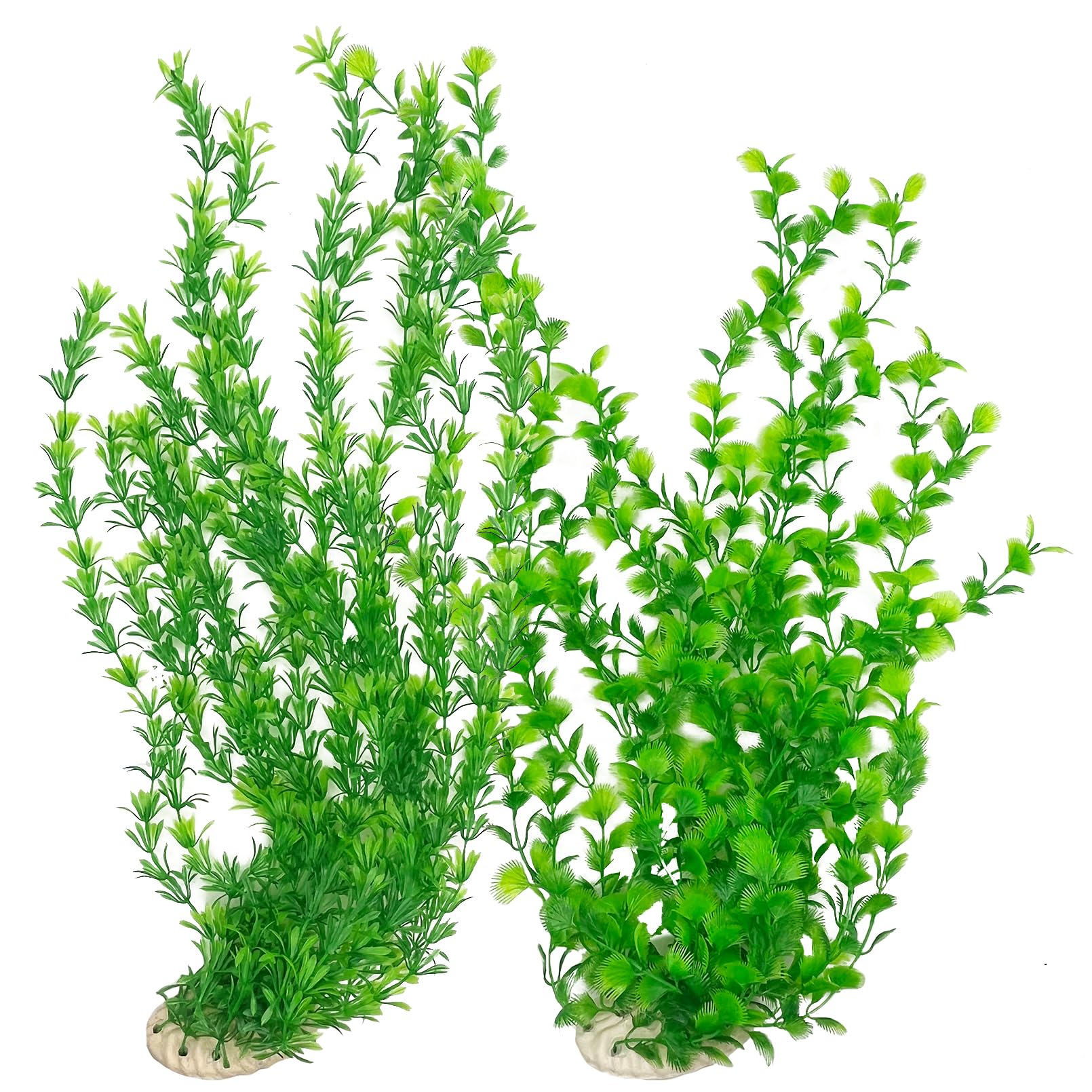 Hamiledyi 23in tall aquarium plants left view for natural hiding spaces