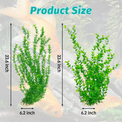 Hamiledyi 23in tall aquarium plants right view adds vertical depth