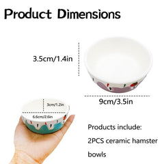 Hamiledyi hamster bowl blue ceramic angle highlights easy-clean design for quick maintenance