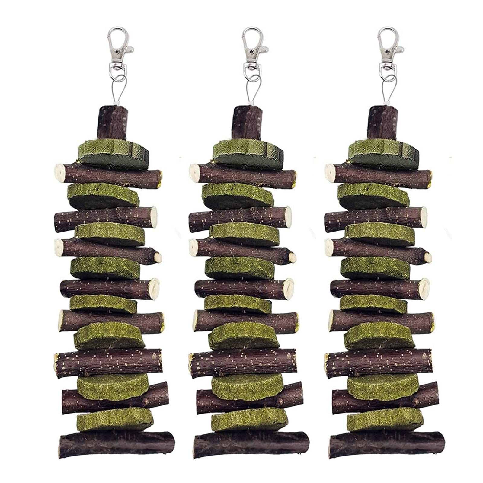 Hamiledyi 3Pieces Bunny Chew Toys packaging shows ready-to-use dental aids for small pets.