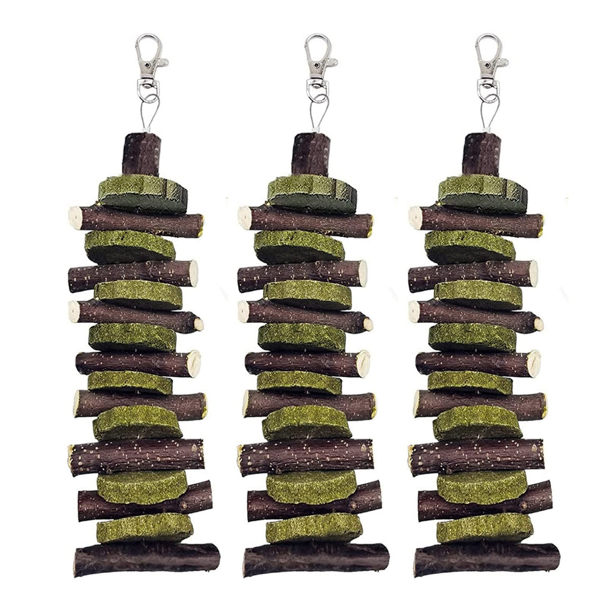 Hamiledyi 3Pieces Bunny Chew Toys packaging shows ready-to-use dental aids for small pets.